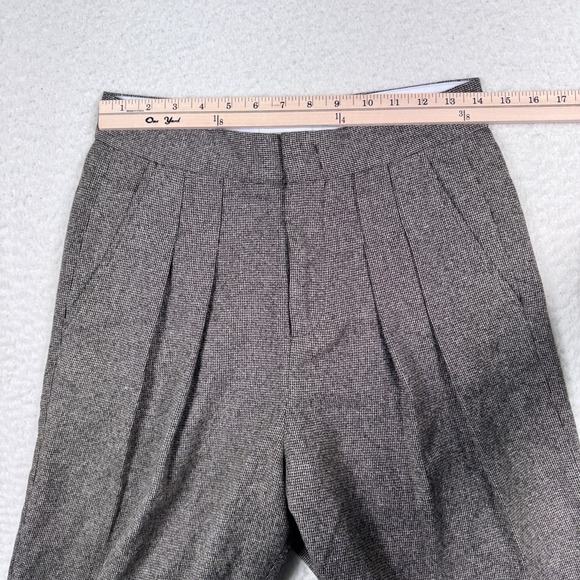 Rue Sophie Wick Double Pleat Brown Trouser Pants Women's Medium 28x32 Career - Picture 6 of 10